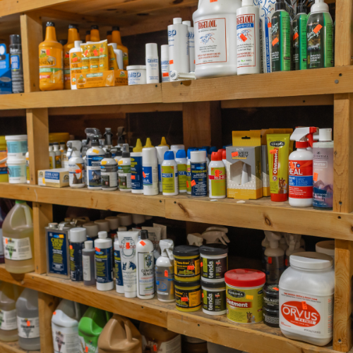 Supplies on display inside of Metcalf's Trading Post