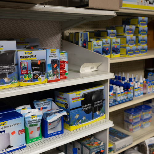 Supplies on display inside of Metcalf's Trading Post