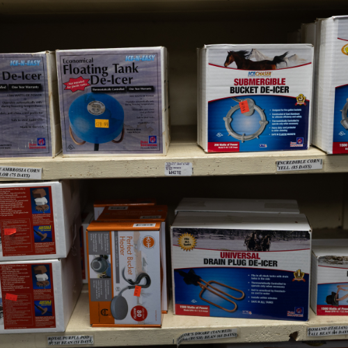 Supplies on display inside of Metcalf's Trading Post